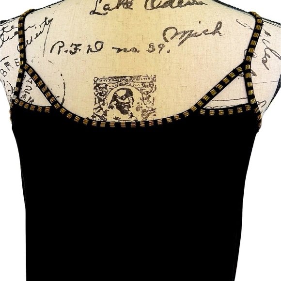 Forever 21 Babydoll Cutout Chiffon Camisole Style Black Mini Dress ~ Size XS - Picture 6 of 8